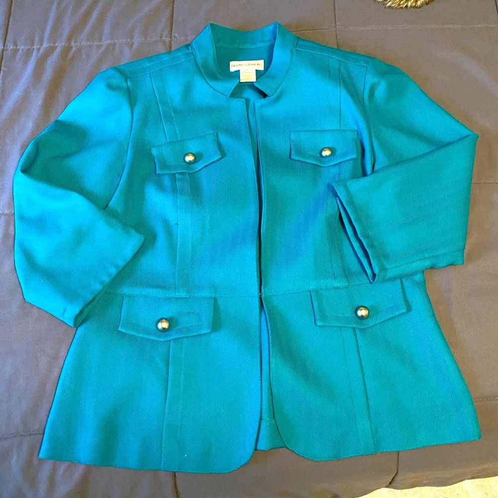 •DRAPER’S & DAMON’S• Size 10 • Teal Blazer